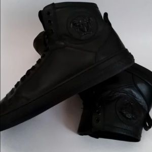 Authentic VERSACE Medusa Smooth Leather High Top